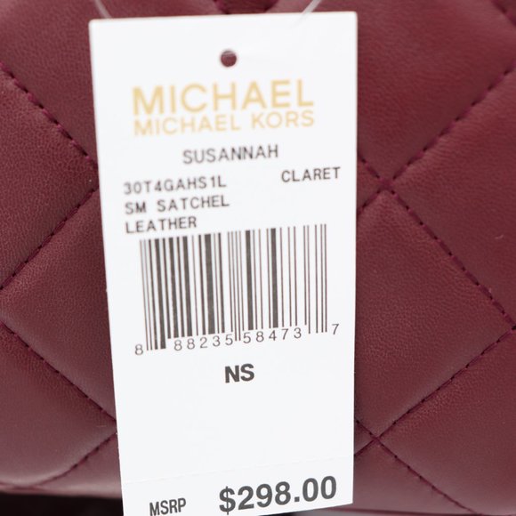 NWT Michael Kors Susannah Quilted Leather Convertible Satchel Bag - Picture 6 of 6